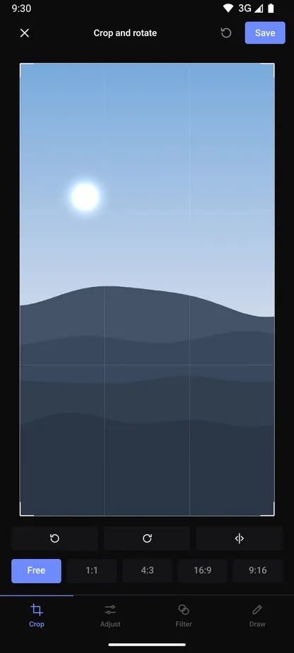 Gallery for Android crop and rotate editor